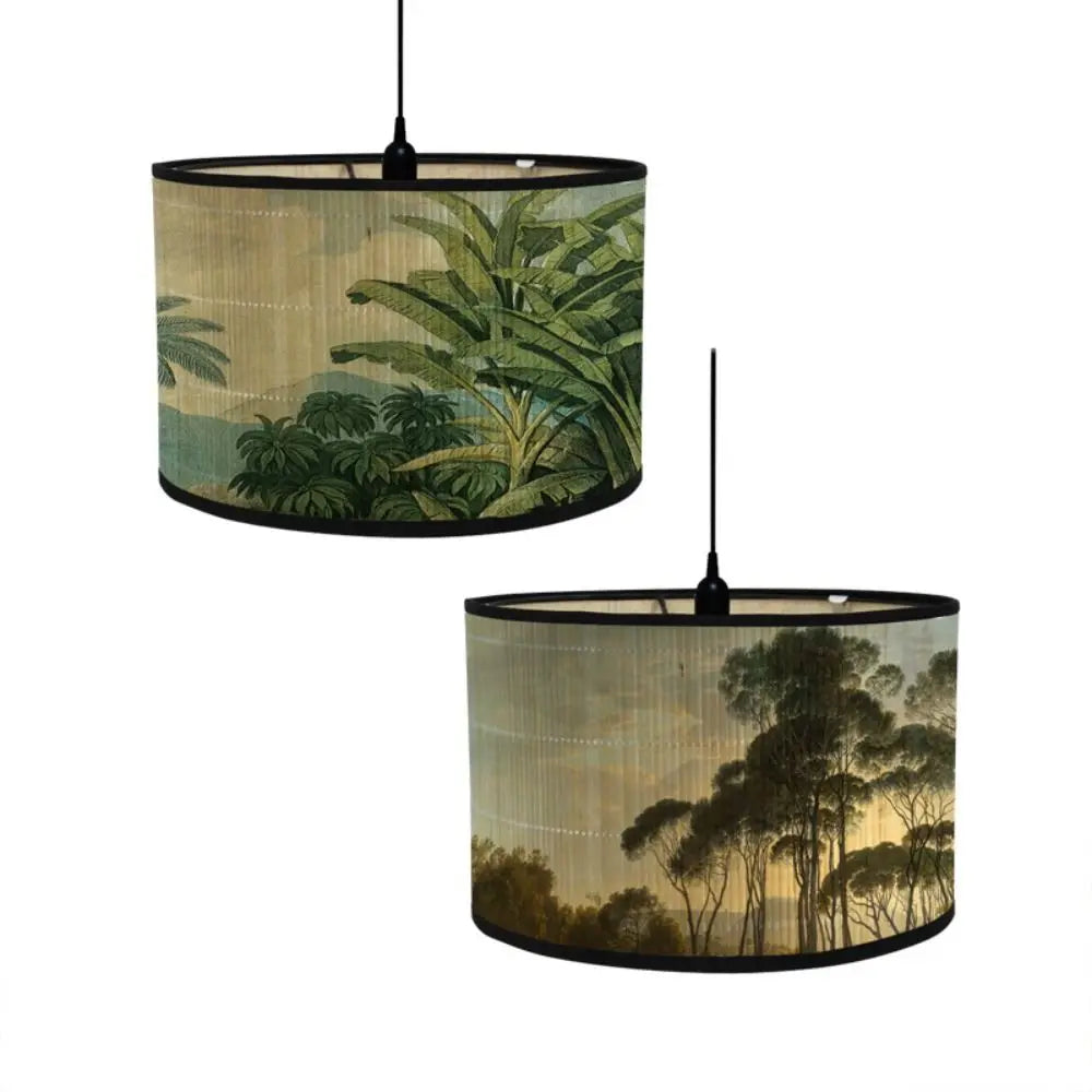 Bamboo Lampshade Retro Style Indoor Chandelier Cover | 9 Colors Bamboo Lampshade Nixie