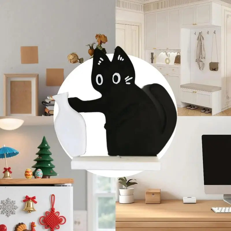 3D Printed Kitten Vase Refrigerator Magnet & Desktop Decor