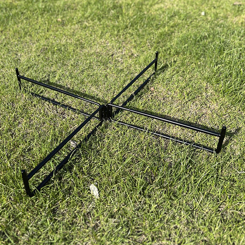 Foldable Camping Cooler Stand Heavy Duty Metal Storage Rack Camping Cooler Stand Nixie