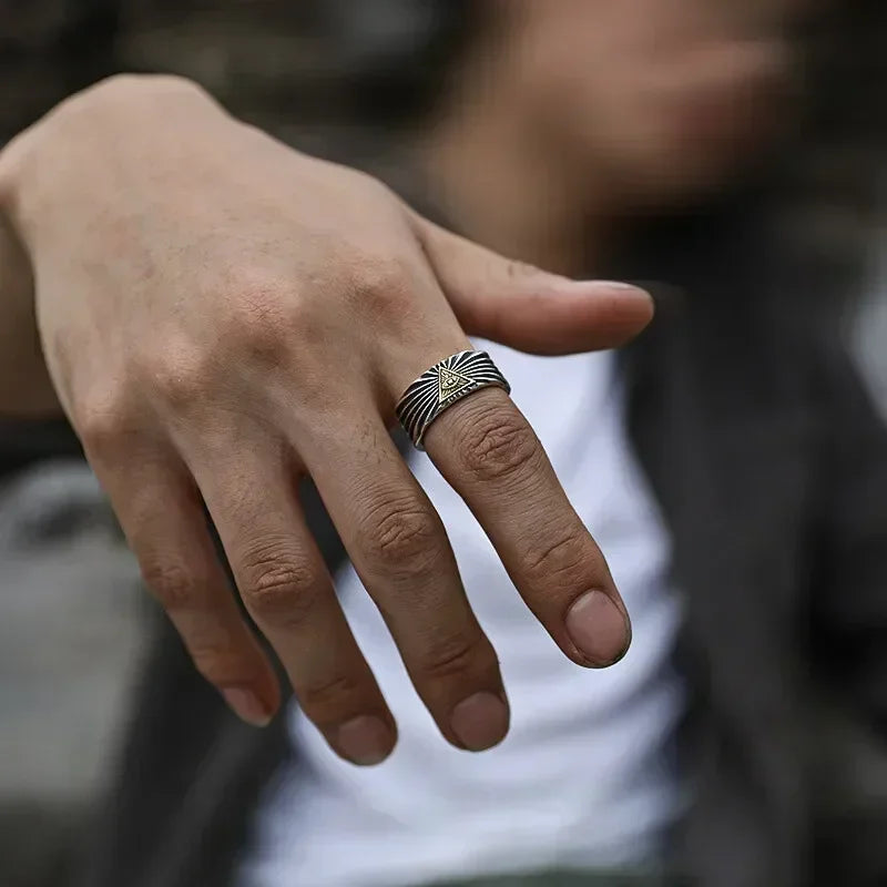 Adjustable Punk Geometric Ring – Zinc Alloy Mood Tracker Fashion Ring Nixie