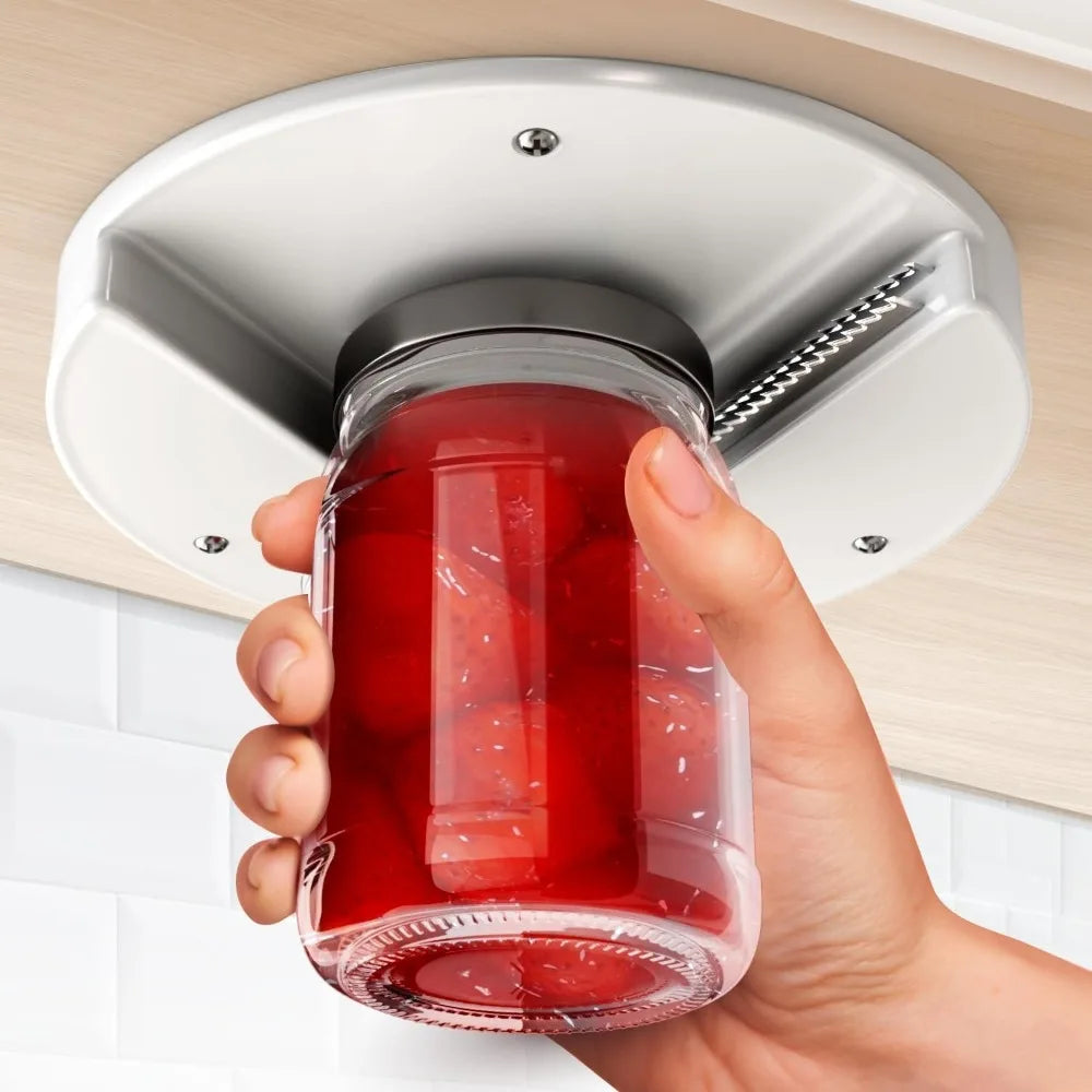 Under Cabinet Jar & Can Opener – Easy Grip Lid Remover | Nixie Jar & Can Opener Nixie