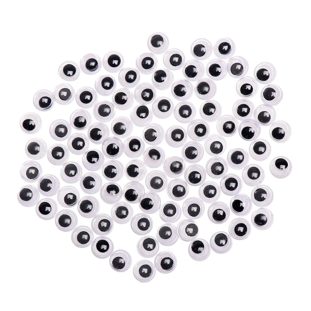 100 Pcs Plastic Doll Eyes – 14 Sizes for DIY Crafts & Plush DIY Craft Eyes Nixie 9mm