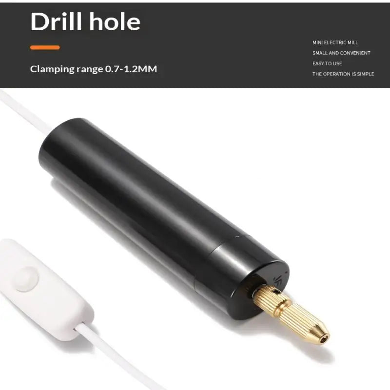 Mini USB Electric Drill – DIY Engraving & Jewelry Craft Tool Mini Rotary Drill Nixie