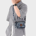 Vintage Denim Shoulder Crossbody Bag | Multi-Layer Women's Bag Denim Shoulder Bag Nixie Light blue