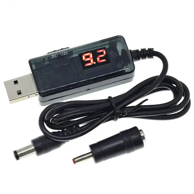 USB Boost Converter Cable DC 5V to 9V/12V Step-Up Power Supply