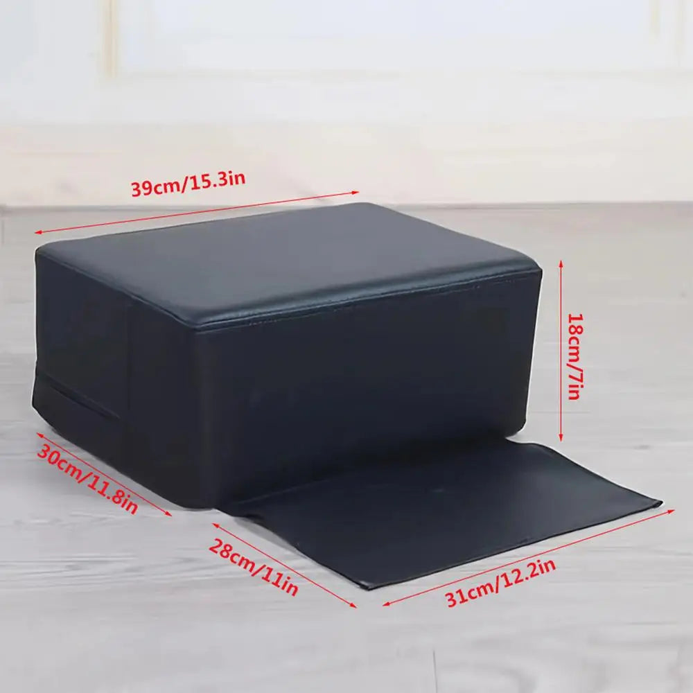 Kids Barber Booster Seat PU Leather Children's Haircut Cushion Kids Barber Booster Seat Nixie Black