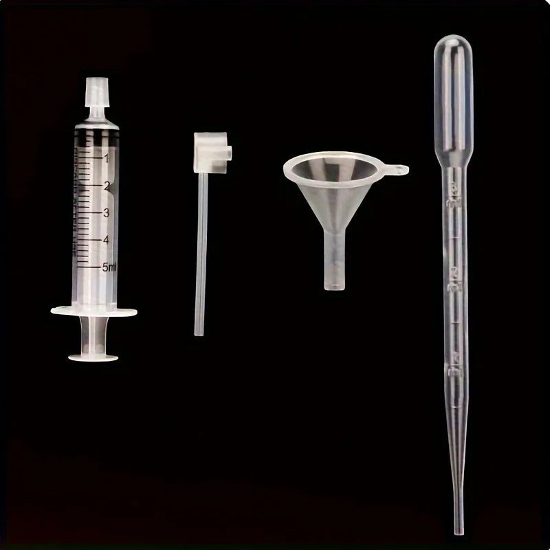 Perfume Transfer Set – Funnel, Pipette, Dropper & Syringe 20/40pc Cosmetic Transfer Tools Nixie