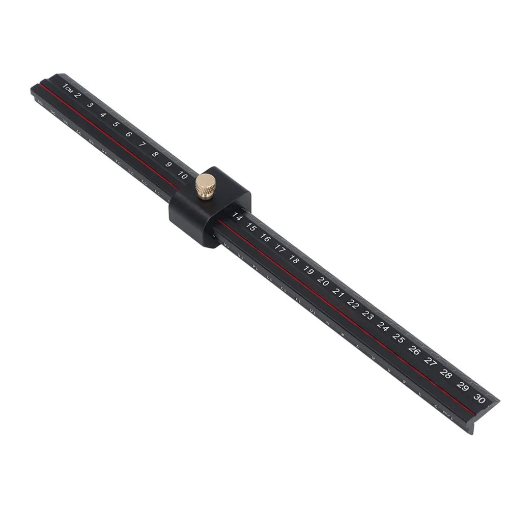 Aluminum T-Square Sliding Ruler Adjustable Woodworking Jig 35cm Woodworking Ruler Jig Nixie