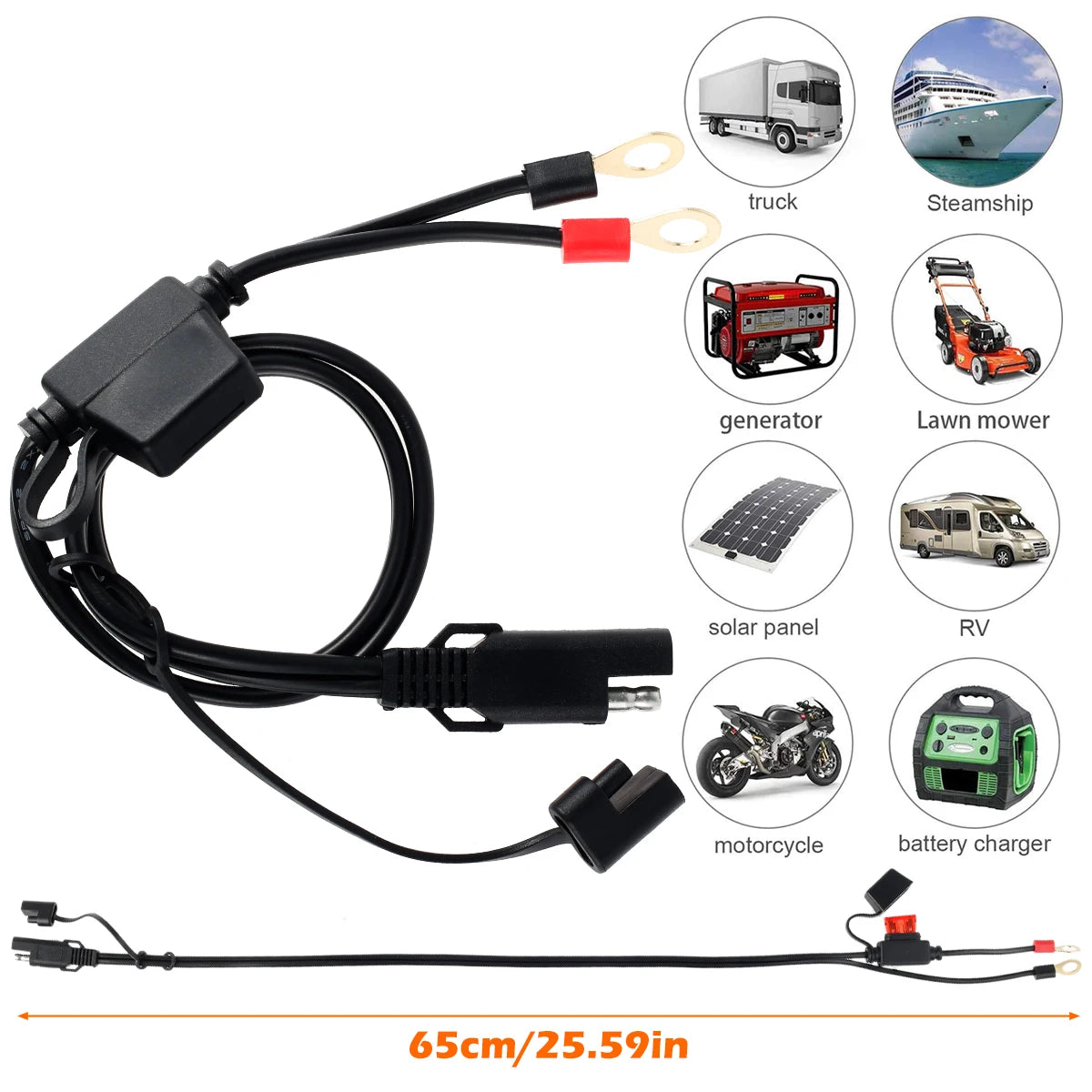 SAE to Ring Terminal Quick Disconnect Battery Charger Cable Battery Charger Cable Nixie