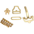 Solid Brass Belt Buckle Set – D-Ring Pin Hardware Kit