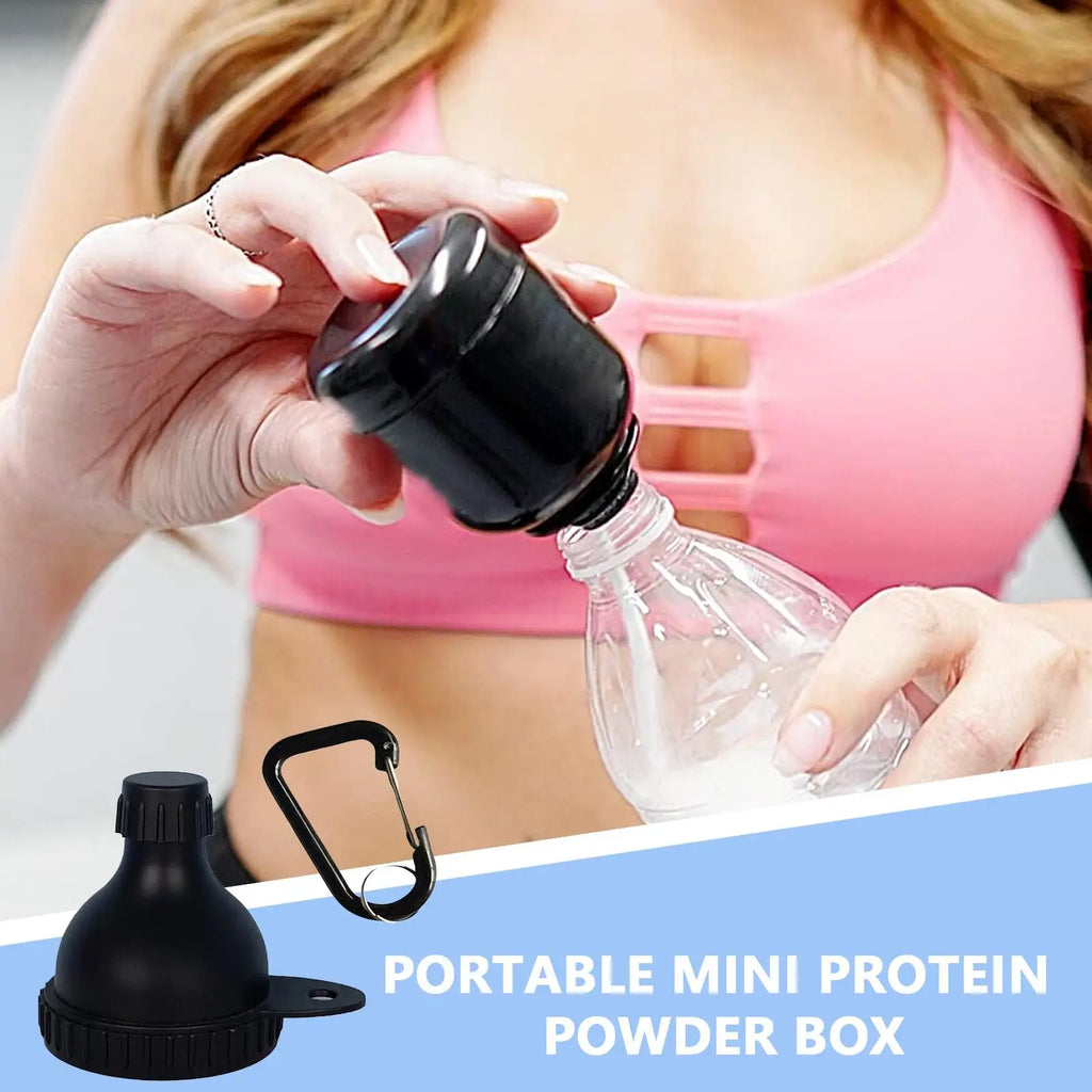 50ml Protein Powder Funnel with Carabiner | Leak-Proof Travel Container Supplement Powder Funnel Nixie