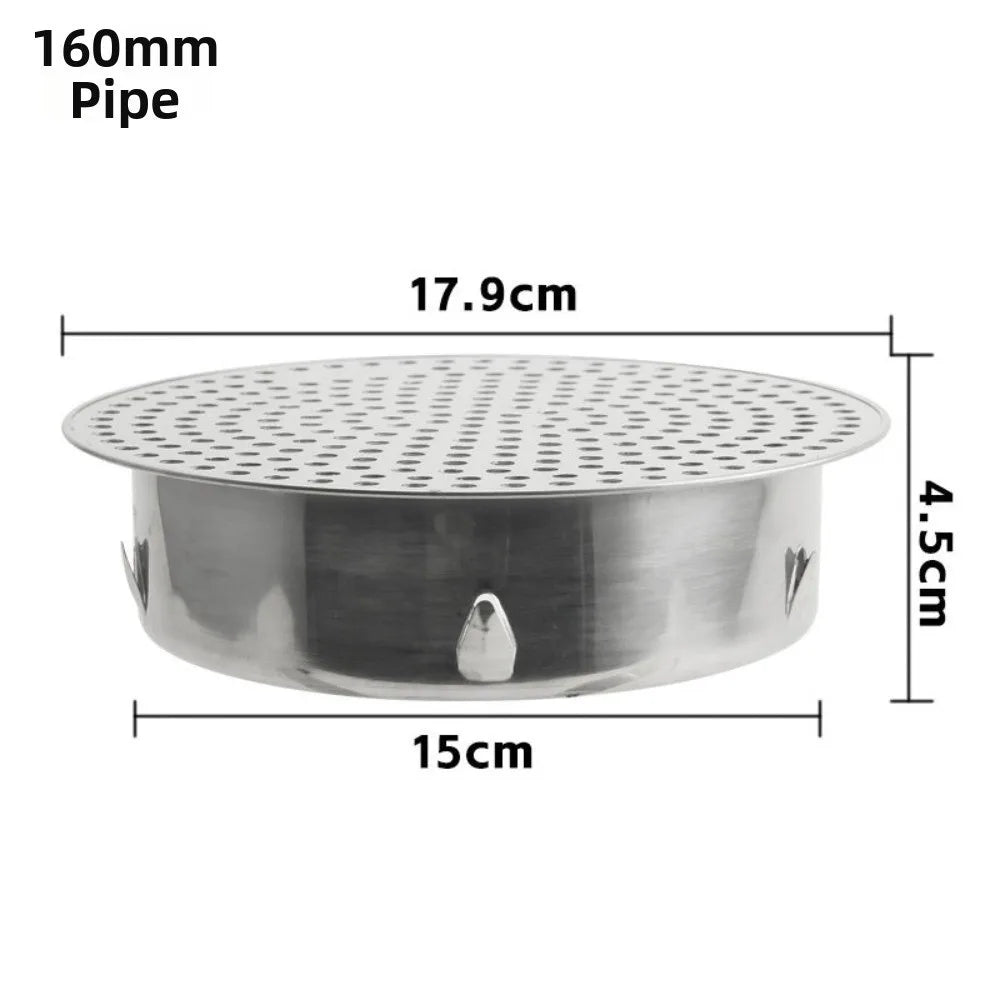 Round Hole Gutter Guard Net – 304 Stainless Steel Drain Filter Gutter Guard Filter Nixie 160mm Pipe