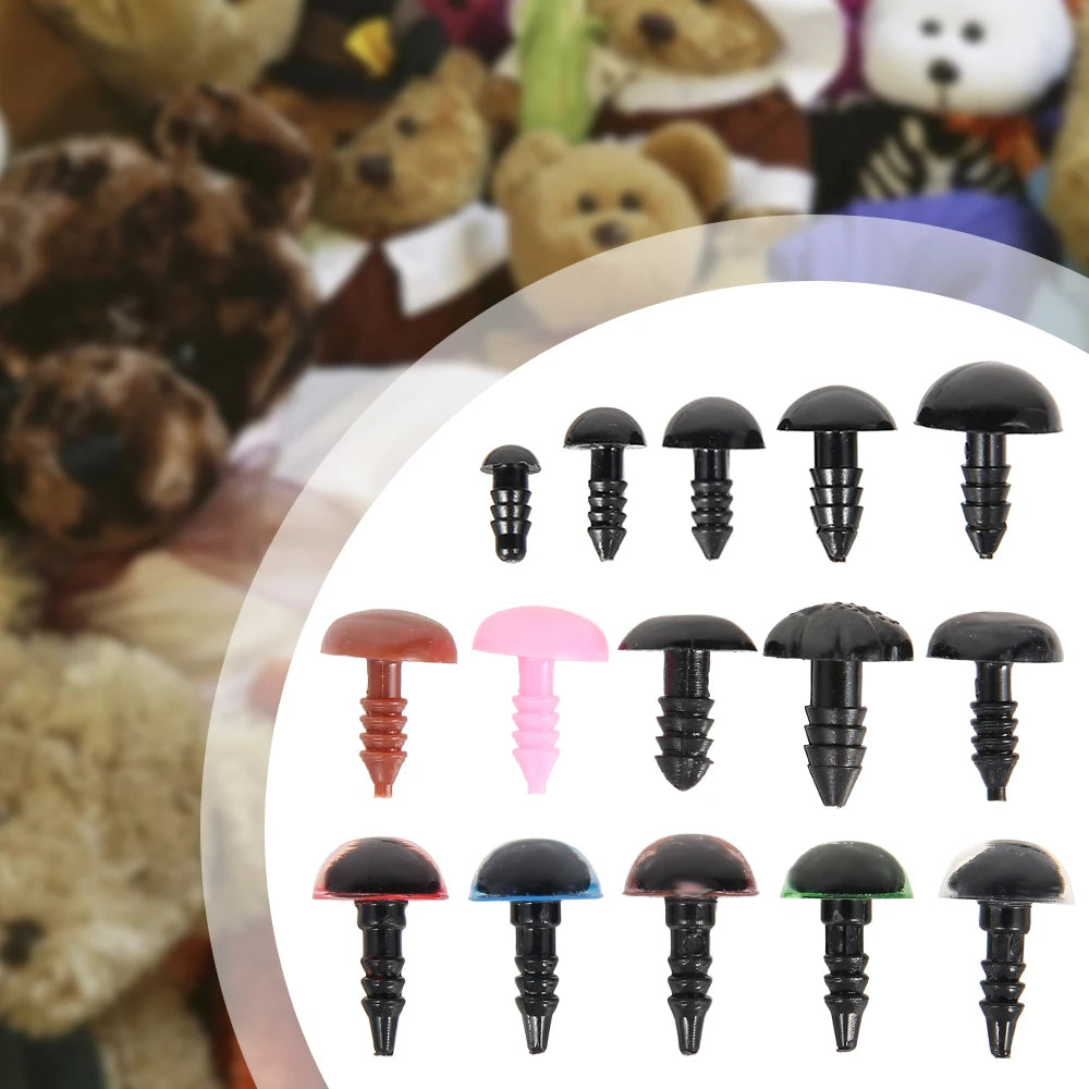 Plastic Safety Eyes & Noses Set for Crochet, Amigurumi & Dolls Doll Craft Supplies Nixie