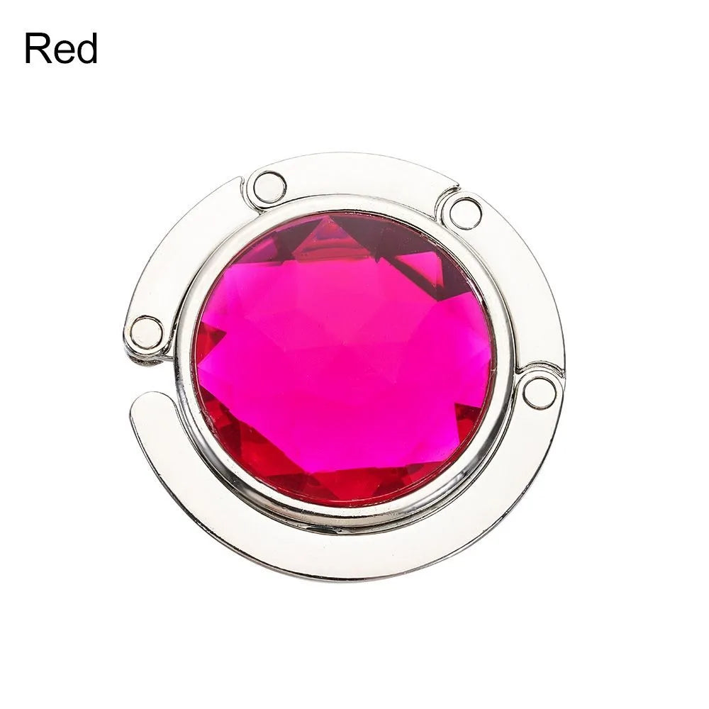 Foldable Metal Purse Hanger Table Hook | Space-Saving Bag Holder Purse Table Hanger Nixie Red