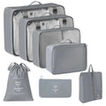 7-Piece Travel Organizer Bag Set – Waterproof Packing Cubes Travel Organizer Set Nixie Grey