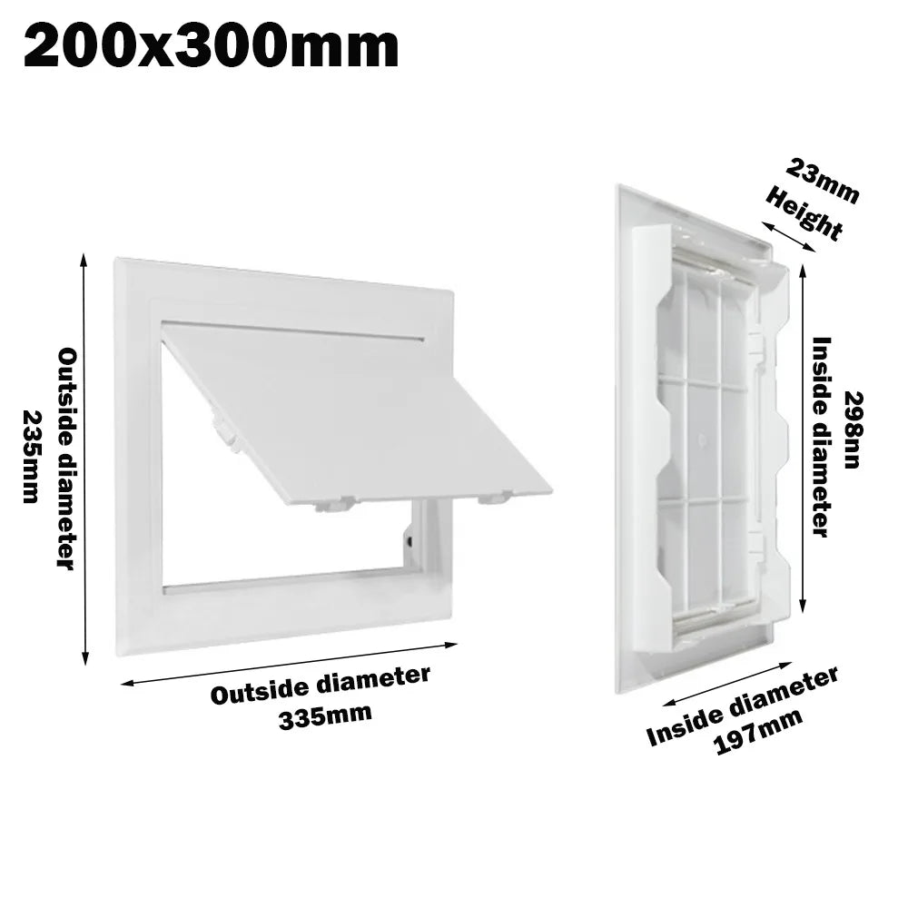 White ABS Hinged Access Panel – Inspection Hatch for Wall & Ceiling