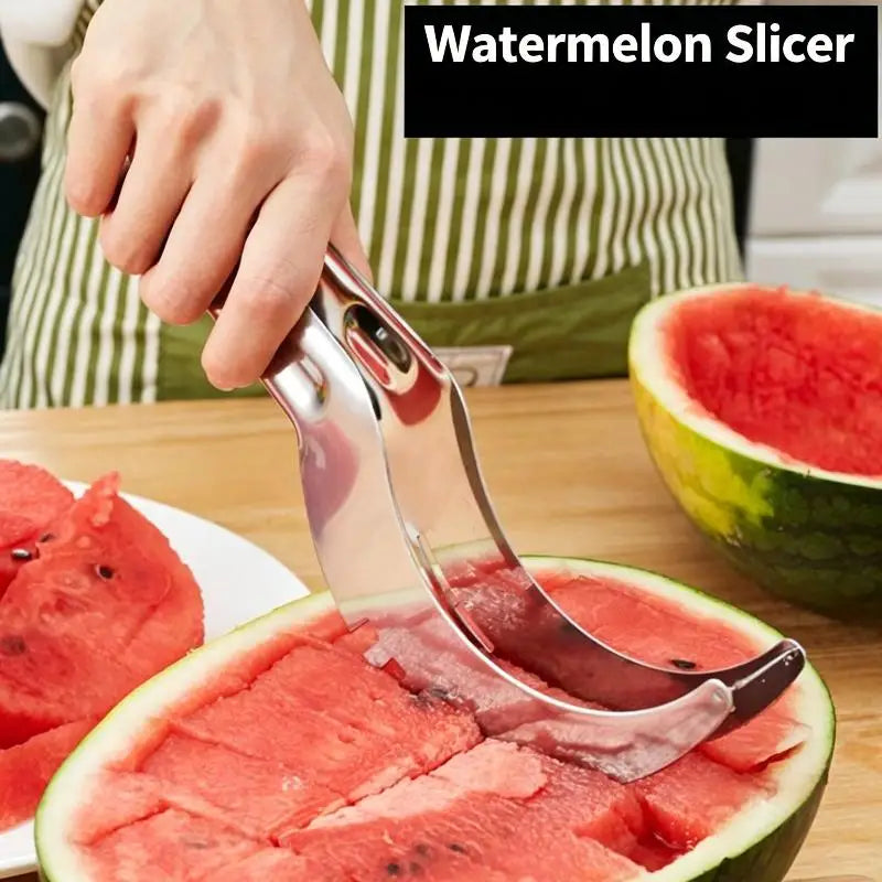 2-in-1 Watermelon Slicer Cutter – 1-Inch Cubes, Dishwasher Safe