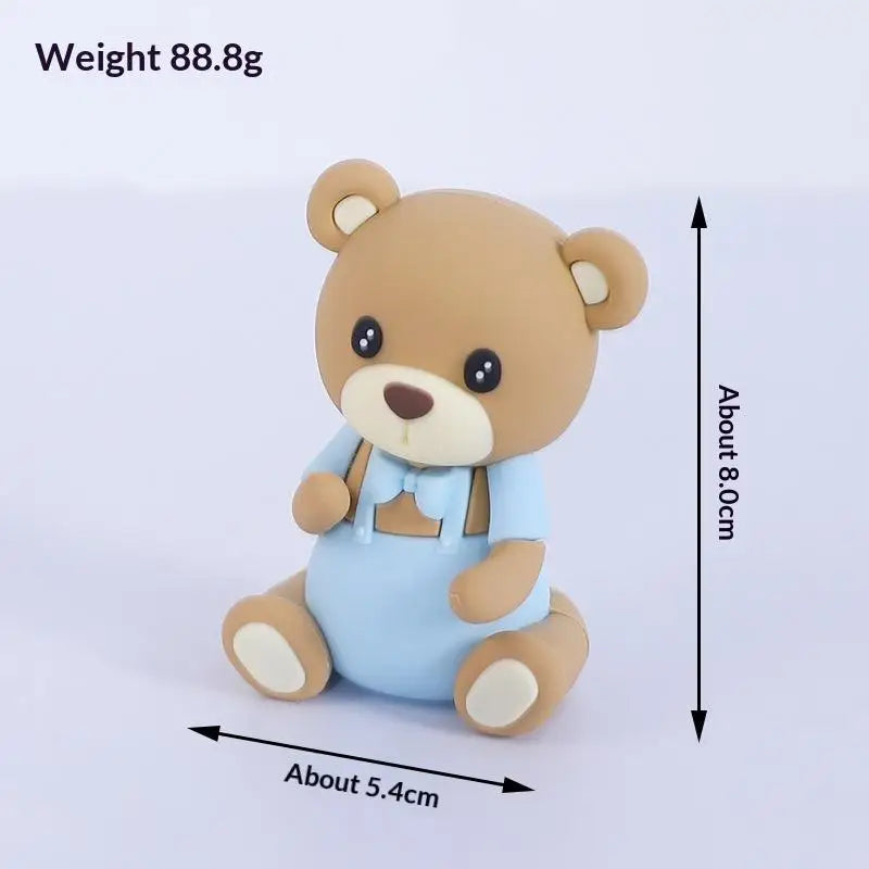 Hot Air Balloon Bear Cake Topper – Gender Reveal & Birthday