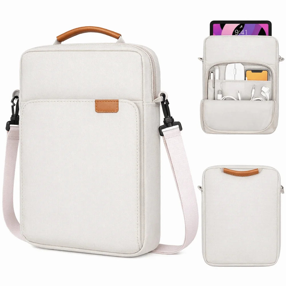 Tablet Laptop Sleeve Case 9–13.3" | Shoulder Strap & Storage Tablet Laptop Sleeve Nixie 9-11 inch-Beige