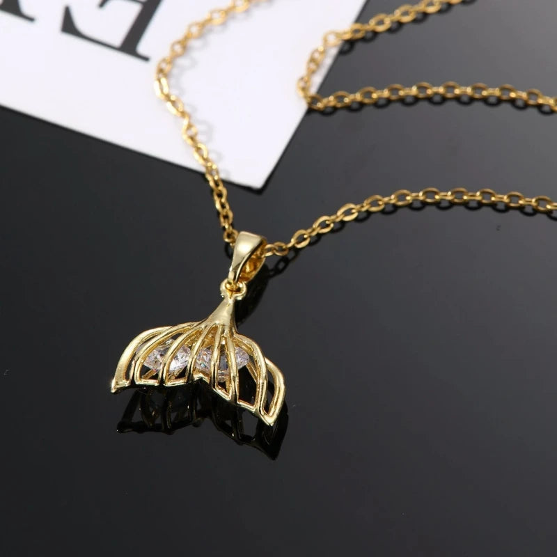Luxury Ocean Pendant Necklace for Women – Gold Plated Pendant Necklace Nixie