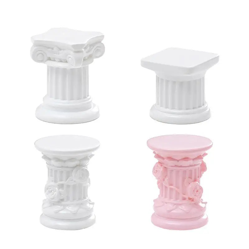 Greek Roman Column Pillar Sculpture Candlestick Stand Decor Decorative Pillar Stand Nixie
