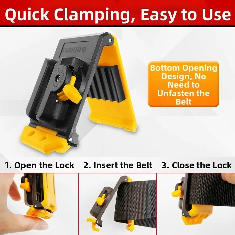 Quick Release Belt Clip Tape Measure Holder – ABS Non-Slip