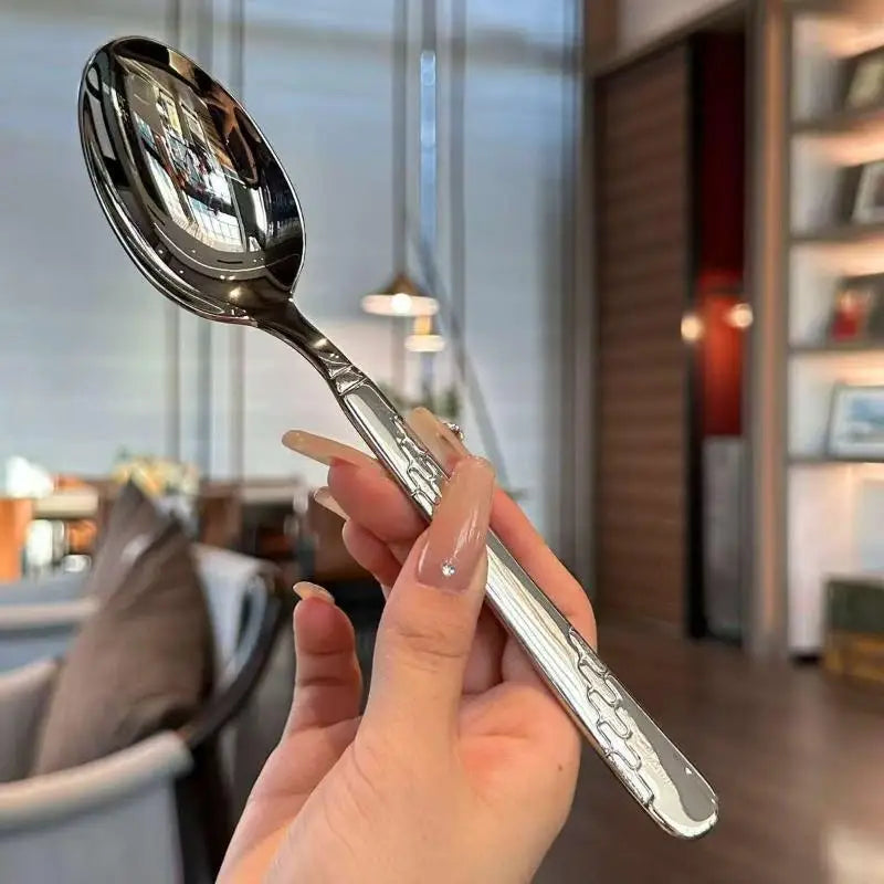 410 Stainless Steel Dinner Spoon – Non-Slip, Dishwasher Safe Stainless Steel Spoon Nixie