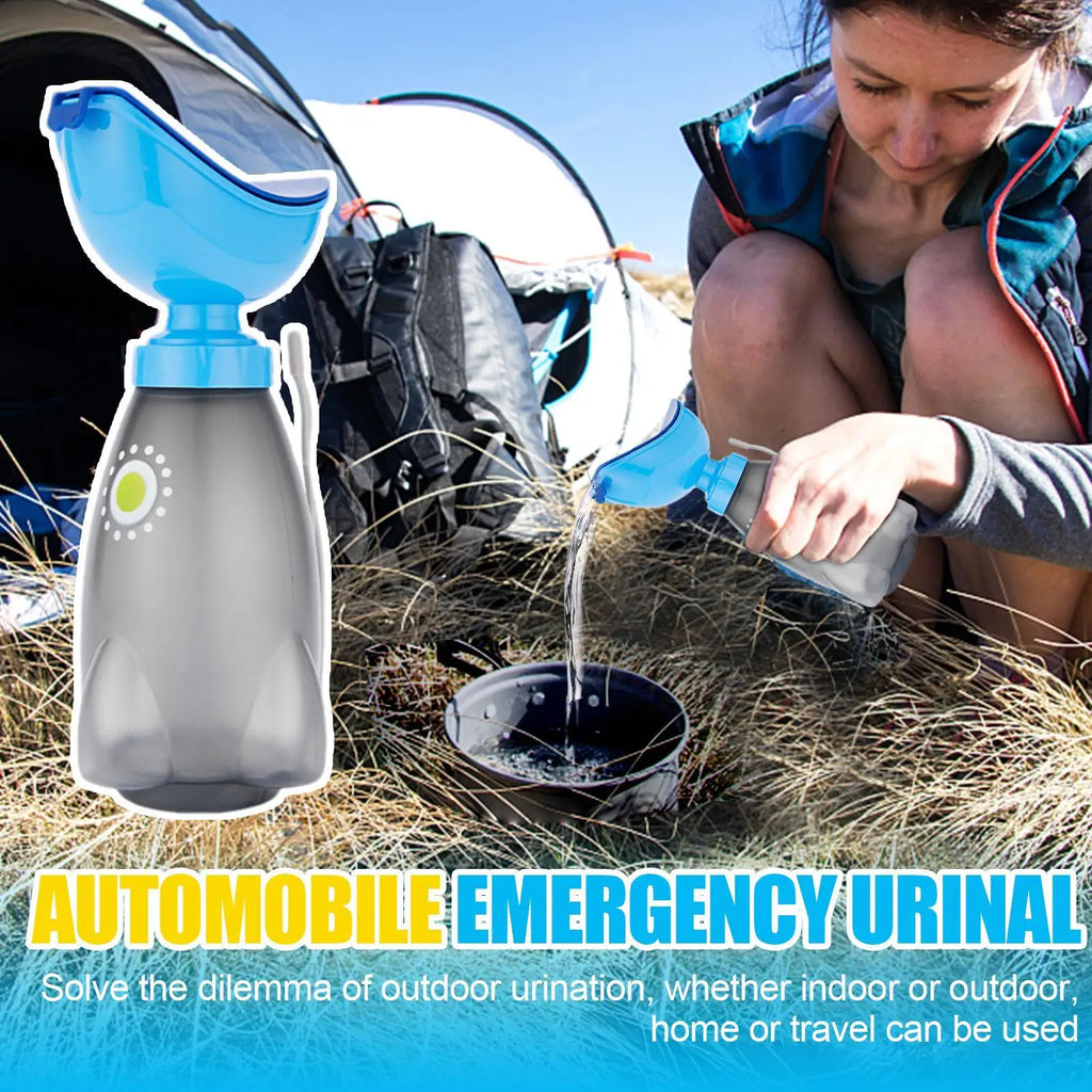 Portable Unisex Urinal Bottle with Lid & Funnel | Travel