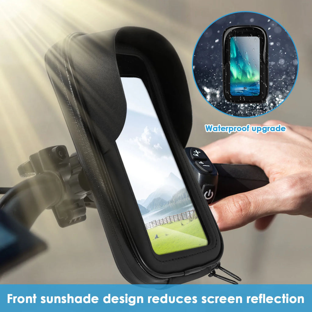 Waterproof Bike Phone Holder Bag – 360° Rotatable Handlebar Bike Phone Holder Nixie