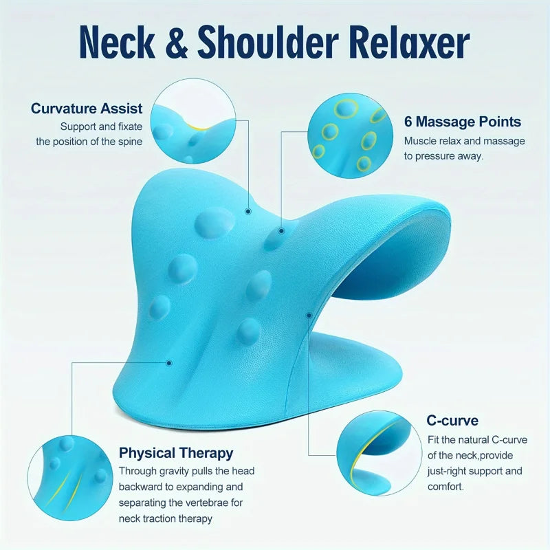 C-Shaped Neck Traction Pillow – Cervical Alignment Support Neck Traction Pillow Nixie