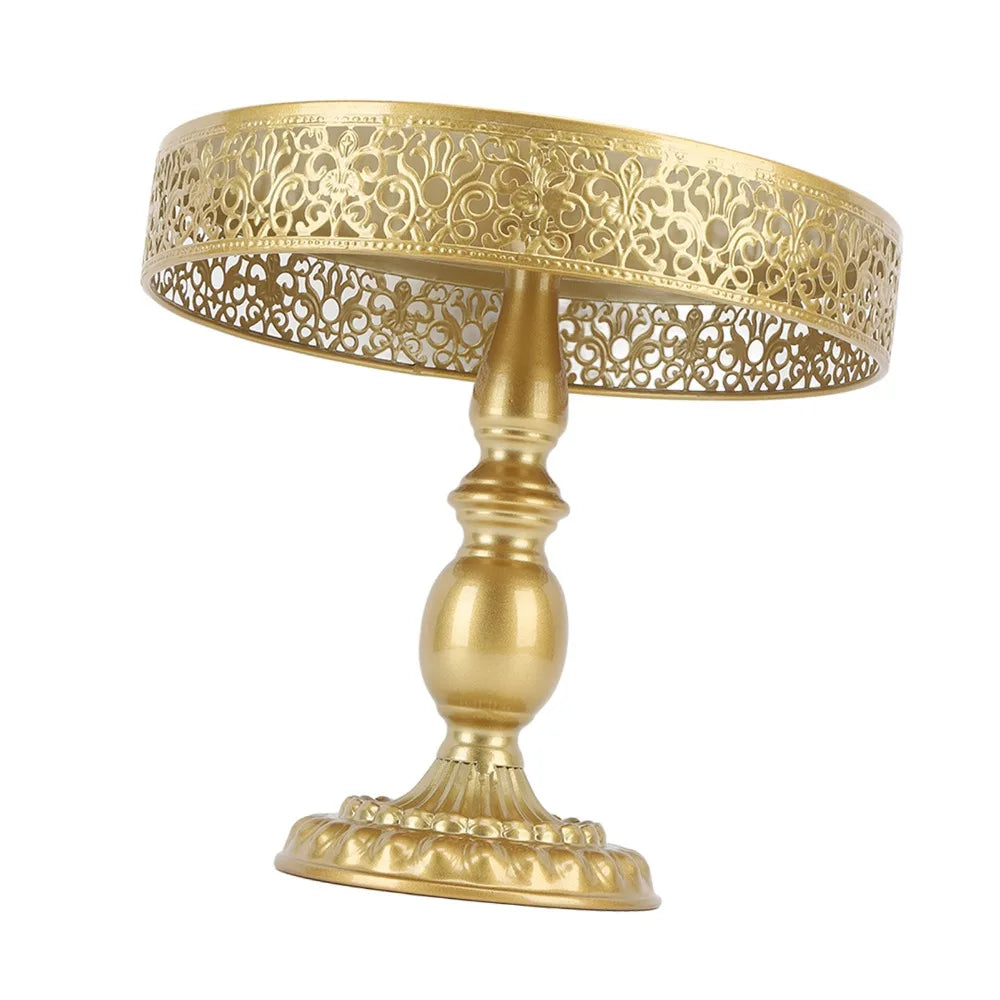 Gold Stainless Steel Cake Stand | Lace Dessert Display