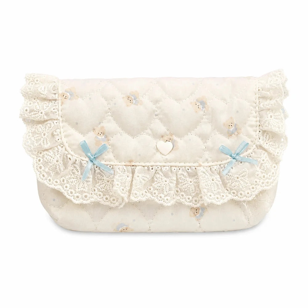 Kawaii Lace Ruffle Flip Pencil Case – Cute Cartoon Pen Bag Pencil Case Nixie