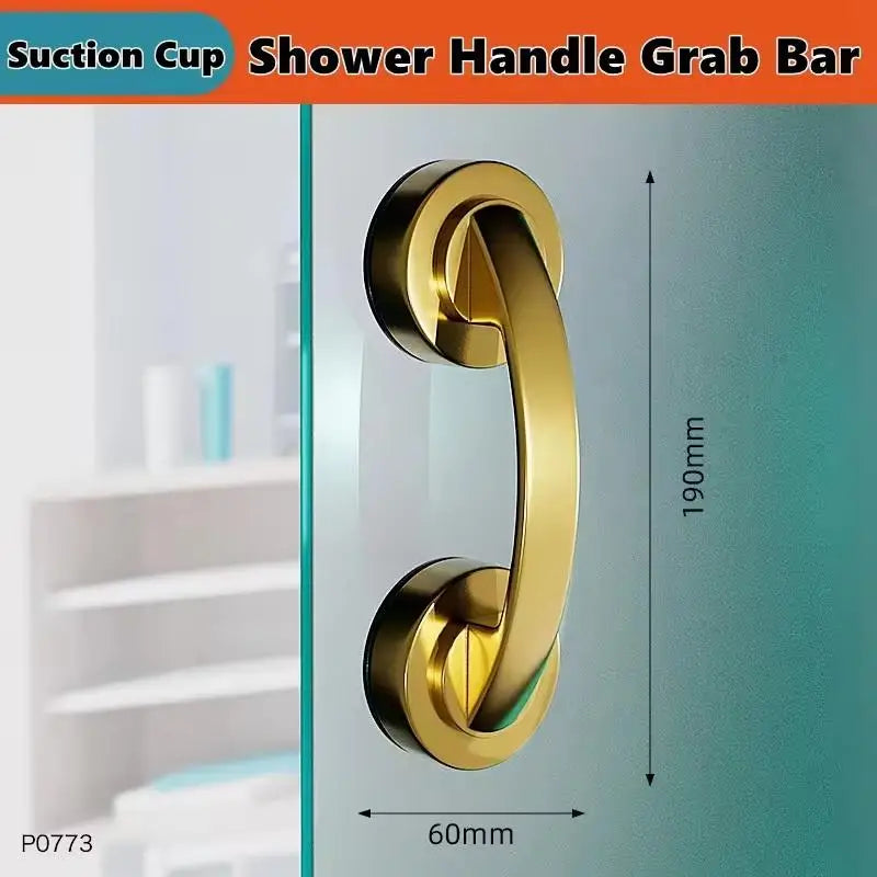 Suction Grab Bar – Non-Slip Shower Handle for Bathtub Safety Bathroom Grab Bar Nixie M Gold