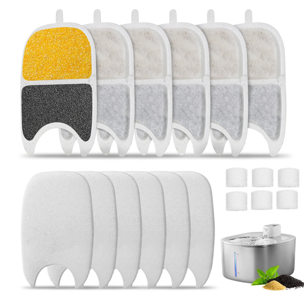 12-Pack Pet Fountain Filters – Activated Carbon Replacement Pet Fountain Filter Nixie 6packs