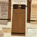 Vintage Kraft Paper Roll Clipboard Set – Refillable Writing Pad Clipboard Notepad Set Nixie A1