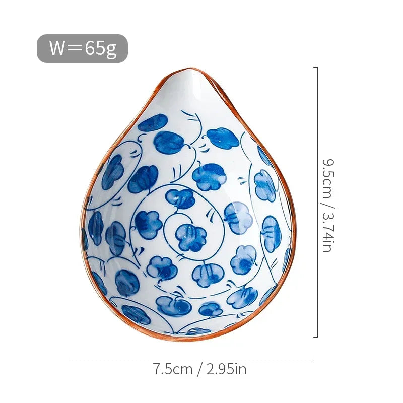 4pcs Blue & White Porcelain Ceramic Soy Dipping Sauce Dishes Ceramic Dipping Dishes Nixie