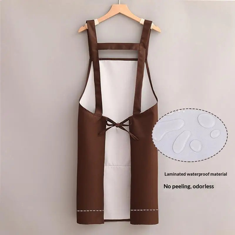 Waterproof PVC Apron for Women & Men | Zippered Pocket Kitchen Work Apron Nixie