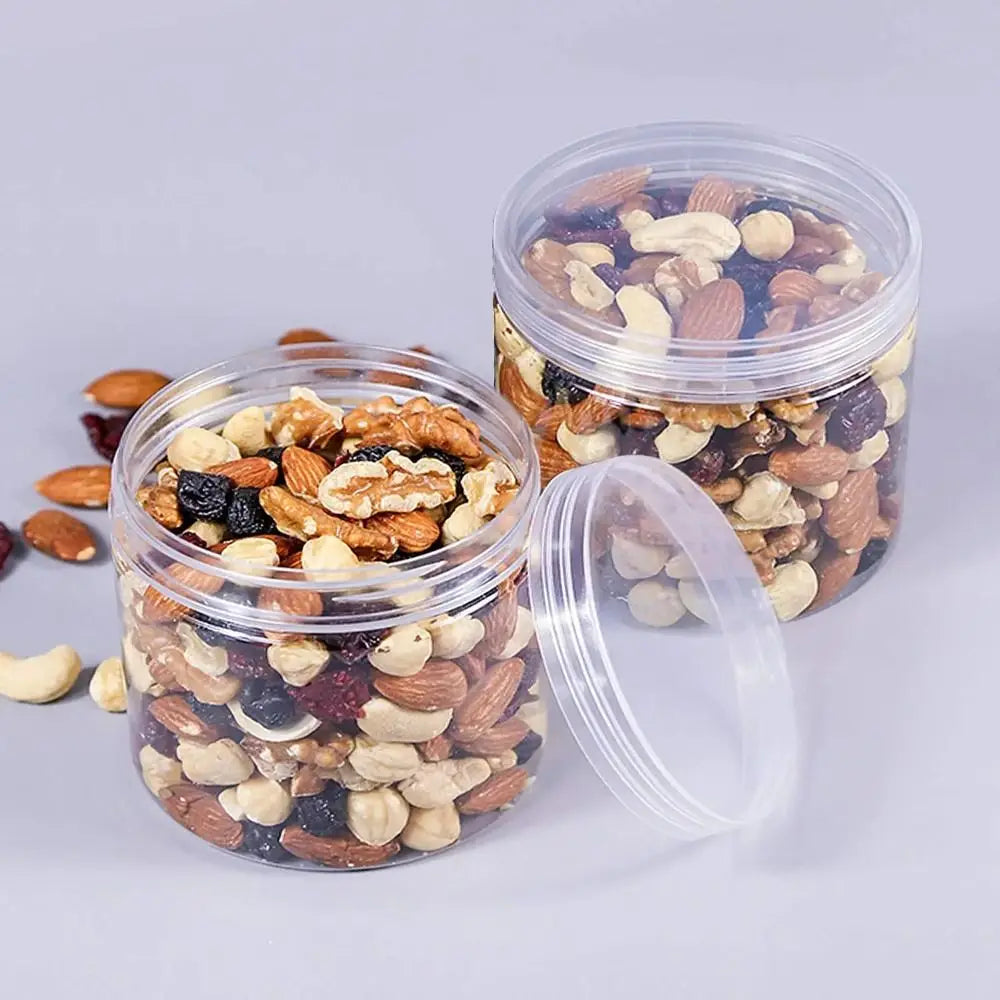 Clear Airtight Food Canister with Lid – Circular Storage Container