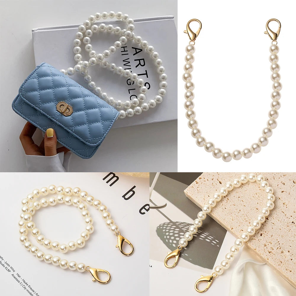 Pearl Beaded Bag Strap | 14 Sizes DIY Handbag Chain Handle Pearl Bag Strap Nixie