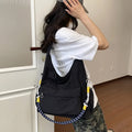 Women's Large Nylon Crossbody Shoulder Bag – Lightweight Travel Crossbody Shoulder Bag Nixie Black