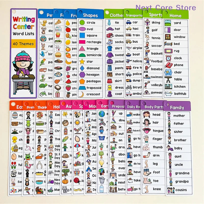 Kids English Vocabulary Flashcards – Seasons, Weather & Animals Educational Flashcards Nixie