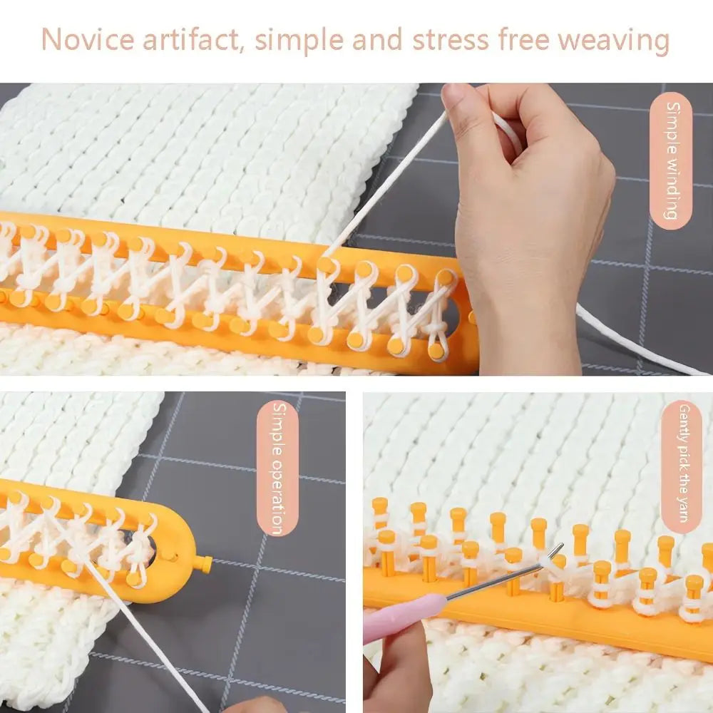 Rectangle Weaving Loom Kit 26–58cm | DIY Knitting Craft Tool
