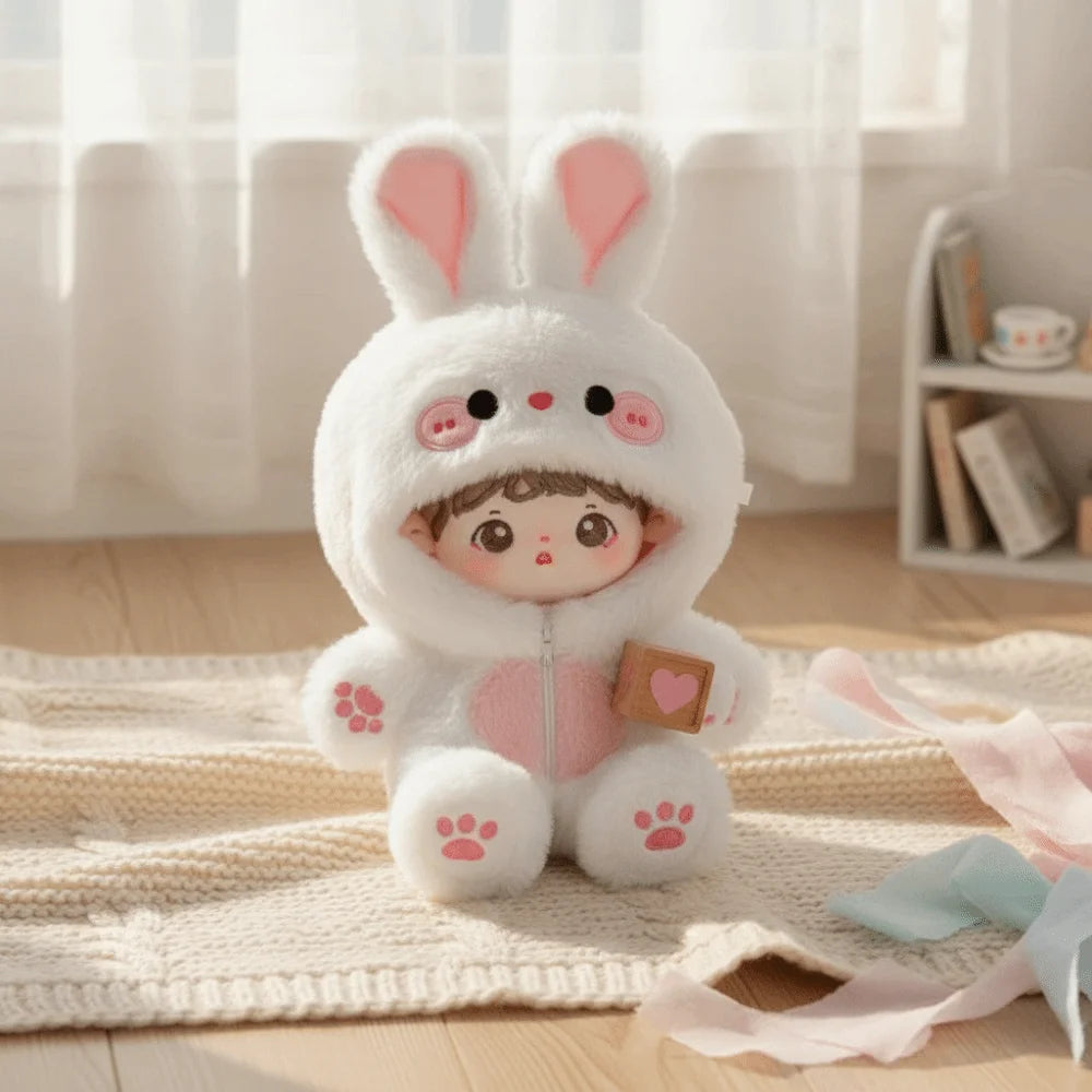 20cm Fox Bunny Animal Onesie Doll Clothes | Plush Doll Outfit Doll Costume Clothing Nixie