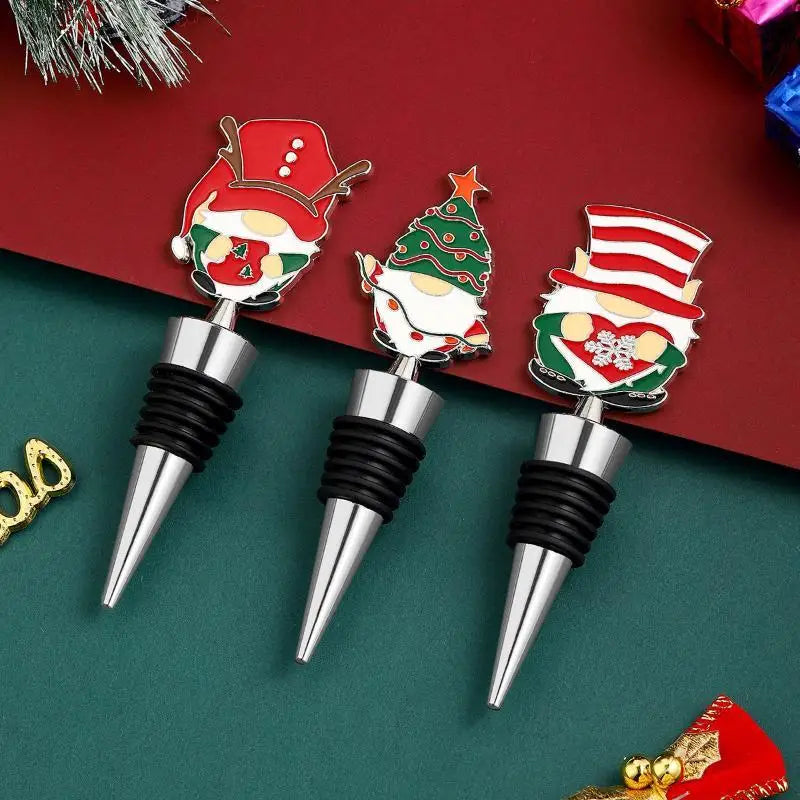 Christmas Snowman Wine Stopper | Zinc Alloy Festive Bottle Seal Wine Stopper Nixie
