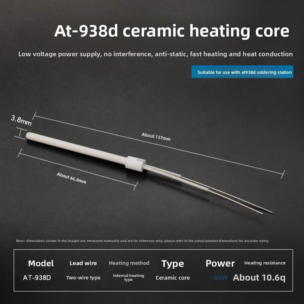 936 Soldering Iron Ceramic Heating Element 1321 1322 1323 60W Soldering Heating Element Nixie