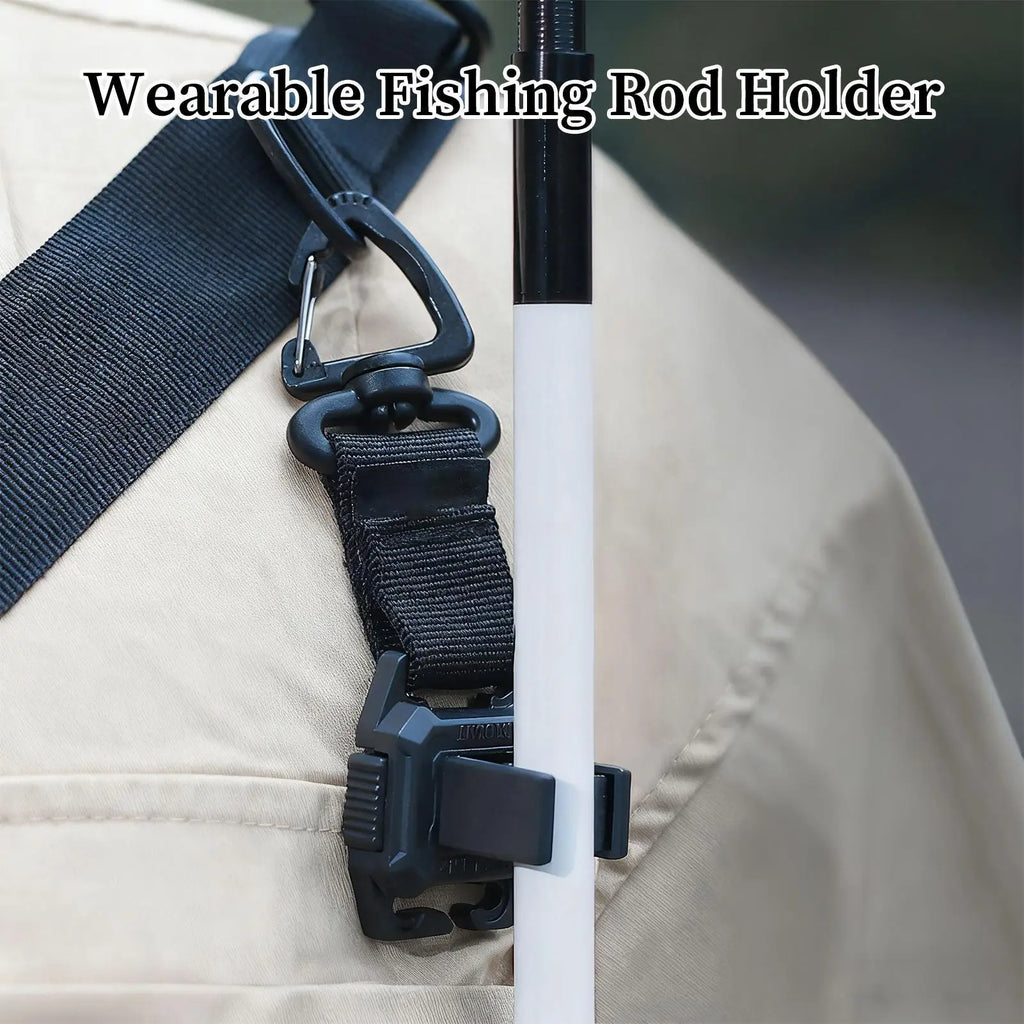 Wearable Fishing Rod Holder Clips with Adjustable Strap Fishing Rod Holder Nixie