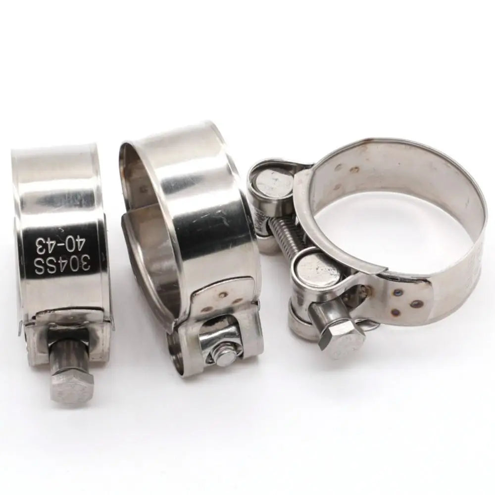 304 Stainless Steel T-Bolt Hose Clamps | Heavy-Duty Pipe Clips