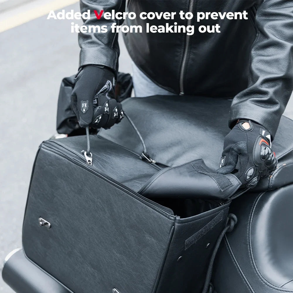 PU Leather Motorcycle Saddlebags – Waterproof Throw Over Side Bags Motorcycle Saddlebags Nixie