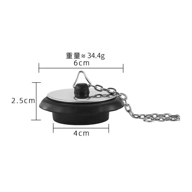 Stainless Steel Sink Stopper with Chain – Leak-Proof Drain Sink Drain Stopper Nixie B