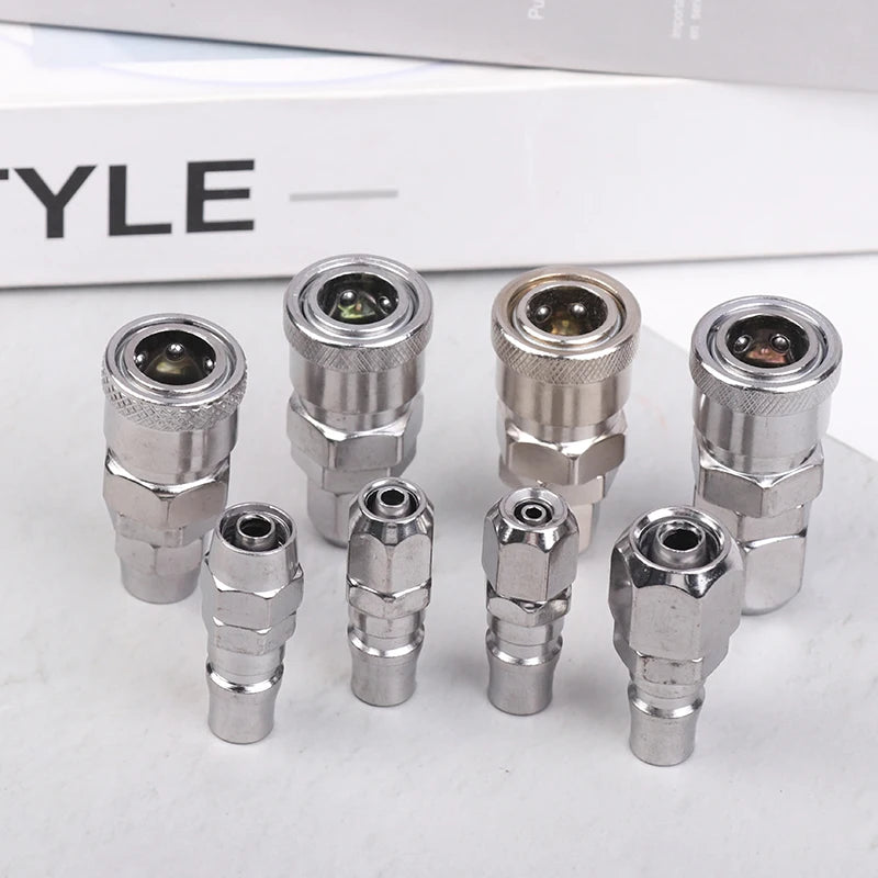 EU Type Pneumatic Quick Coupler Air Compressor Fitting 6–12MM